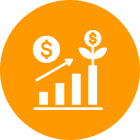 Investment growth chart and money plant